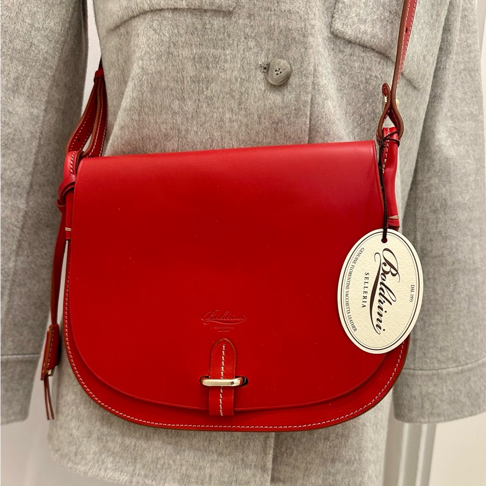 SOLD! Boldrini Selleria Sienna Red Crossbody Bag